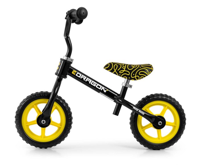 Rowerek biegowy Dragon Milly Mally – lekki rowerek biegowy Czarny wiek 2+